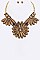 Crystal Flower Statement Necklace Set LAJHN1597