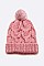 Pack of 12 Raised Cable Knit Winter Beanie Set