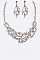 CRYSTAL FLOWER NECKLACE SET