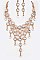 LINKED CRYSTAL BIB STATEMENT NECKLACE SET