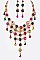 LINKED CRYSTAL BIB STATEMENT NECKLACE SET