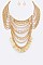 MULTI LAYER MIXED BEADS STATEMENT NECKLACE SET