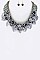 Bead Flowers Braided Necklace Set LAJHN1843