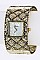 Stylish Crystal Studded Square Bangle Watch LA-1538