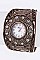 Stylish Filigree Leaf Bangle Watch LA-1704
