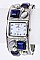 Fashionable Mix Jewels Square Bangle Watch LA-163