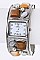 Fashionable Mix Jewels Square Bangle Watch LA-163