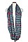 KNITTED CHECKERS PATTERN INFINITY SCARF