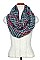 KNITTED CHECKERS PATTERN INFINITY SCARF