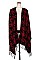 FRINGE HOUNDSTOOTH PATTERN SCARF