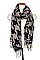 FRINGE HOUNDSTOOTH PATTERN SCARF