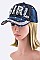 Crystal GIRL Embelished Fashion Denim Cap LA-HT277X140