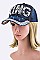 Crystal King Embelished Fashion Denim Cap LA-HT277X138