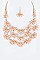 Marquise Crystal Flowers Layer Statement Necklace Set LAYNE2986