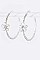 Fashion Crystal Flower Hoop Earrings