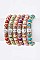 Pack of 12 Mix Bead Stretch Bracelets Set