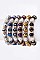 Pack of 12 Mix Bead Stretch Bracelets Set