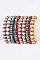 Pack of 12 Mix Bead Stretch Bracelets Set