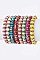 Pack of 12 Mix Bead Stretch Bracelets Set