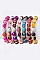 Pack of 12 Mix Marble Bead Stretch Bracelets Set