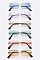 Pack of 12 Rimless Light Tint Classic Square Sunglasses