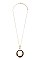 WIRED ELONGATED TORTOISE PENDANT NECKLACE