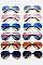 Pack of 12 Pieces Gradient Lens Aviator Sunglasses LA113-POP7261