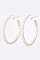 Pack of 12 Pearl Accent Hoop Earrings Set