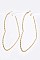 Pack of 12 Texture Heart Oversize Chain Hoop Earrings Set