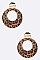 Metal Plate Animal Printed Earrings