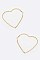 Pack of 12 Texture Heart Oversize Chain Hoop Earrings Set