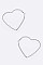 Pack of 12 Texture Heart Oversize Chain Hoop Earrings Set