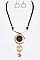 Fashion Stone Pendant Necklace Set