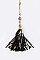 LAYERED FEATHER TASSEL DROP NECKLACE