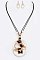 Mix Media Pendant Animal Printed Necklace Set