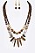 Spear Collar Mix Natural Beads Necklace Set