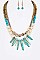 Spear Collar Mix Natural Beads Necklace Set