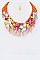 Flower Charms Braided Necklace Set LAJHN1842