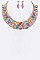 Mix Crystal Collar Statement Necklace Set LANE491718