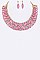 Mix Crystal Collar Statement Necklace Set LANE491718