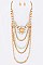 BOHO BEADS & CHAIN NECKLACE SET