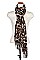 OBLONG ANIMAL PRINT FRINGE SCARF