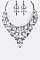 Fashionable Crystal Flower Statement Necklace Set LA-NE491670