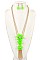 TRIPLE LINK FLOWER CHAIN TASSEL NECKLACE SET