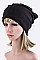Trendy Open Top Convertible Jersey Knit Beanie