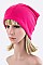 Trendy Open Top Convertible Jersey Knit Beanie