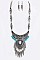 Tribal Fringe Feather & Bead Necklace Set LAAN1271DD