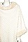 FAUX FUR PLEATED TRIM PONCHO