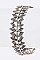 Sterling Metal Embossed Leaf Stretch Bracelet