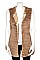 FAUX FUR PLEATED VEST